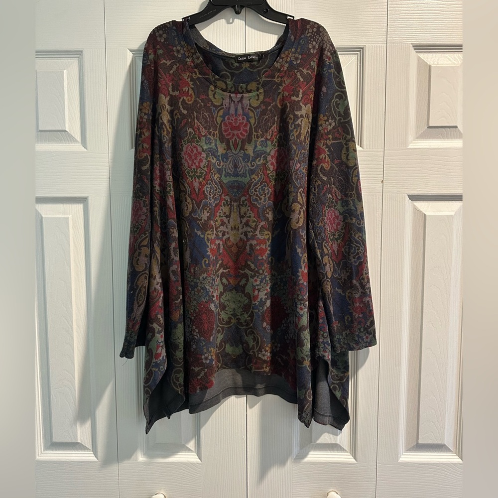 Casual Express Multicolor Patterned Women's Top